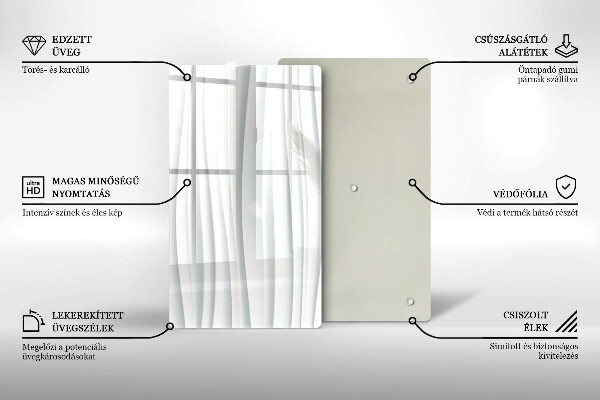 Zaščitna steklena plošča za štedilnik Moderna struktura
