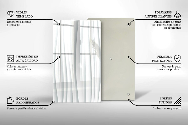 Zaščitna steklena plošča za štedilnik Moderna struktura