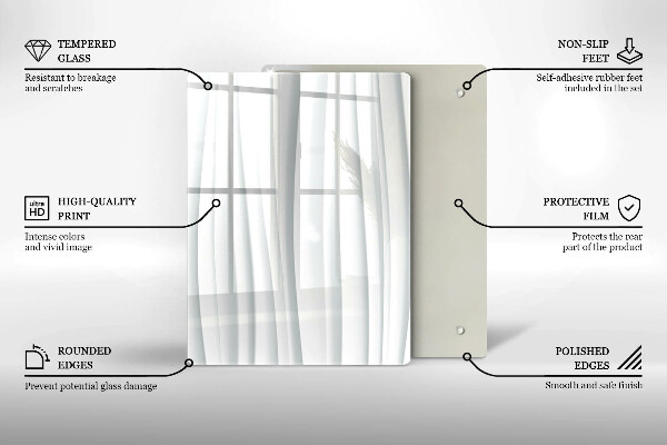 Zaščitna steklena plošča za štedilnik Moderna struktura