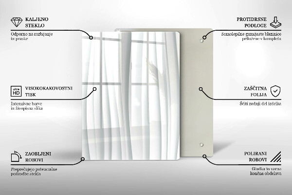 Zaščitna steklena plošča za štedilnik Moderna struktura