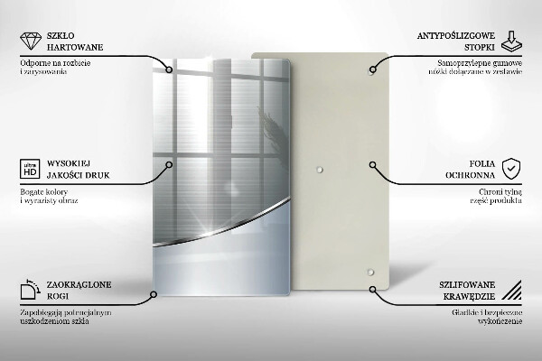 Zaščitna steklena plošča za štedilnik Kovinski abstraktni vzorec