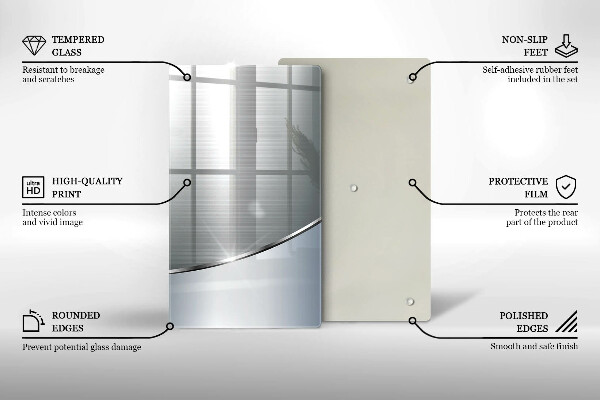 Zaščitna steklena plošča za štedilnik Kovinski abstraktni vzorec