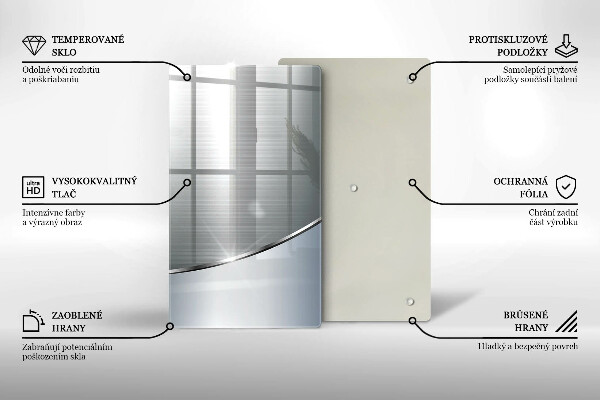 Zaščitna steklena plošča za štedilnik Kovinski abstraktni vzorec