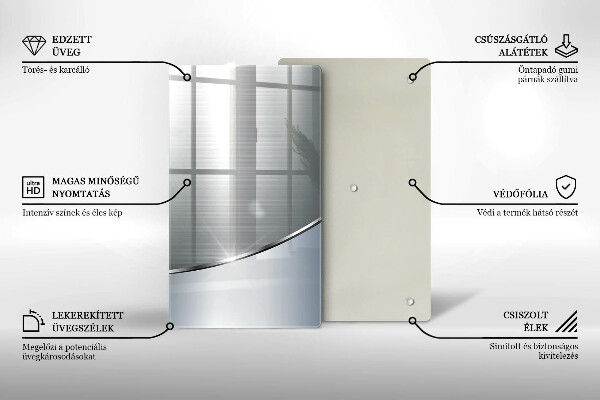 Zaščitna steklena plošča za štedilnik Kovinski abstraktni vzorec