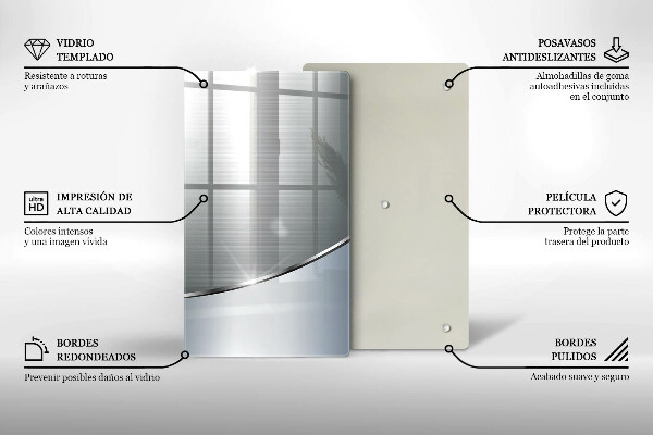 Zaščitna steklena plošča za štedilnik Kovinski abstraktni vzorec