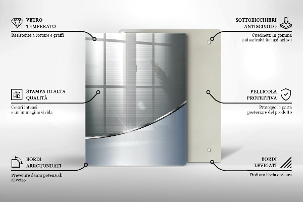 Zaščitna steklena plošča za štedilnik Kovinski abstraktni vzorec