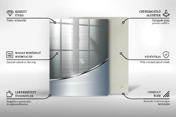 Zaščitna steklena plošča za štedilnik Kovinski abstraktni vzorec