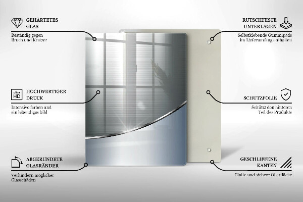 Zaščitna steklena plošča za štedilnik Kovinski abstraktni vzorec