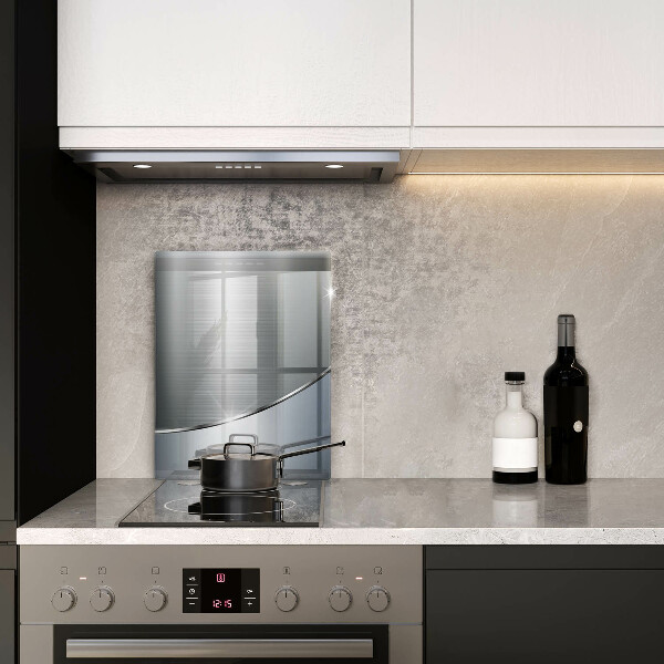 Zaščitna steklena plošča za štedilnik Kovinski abstraktni vzorec