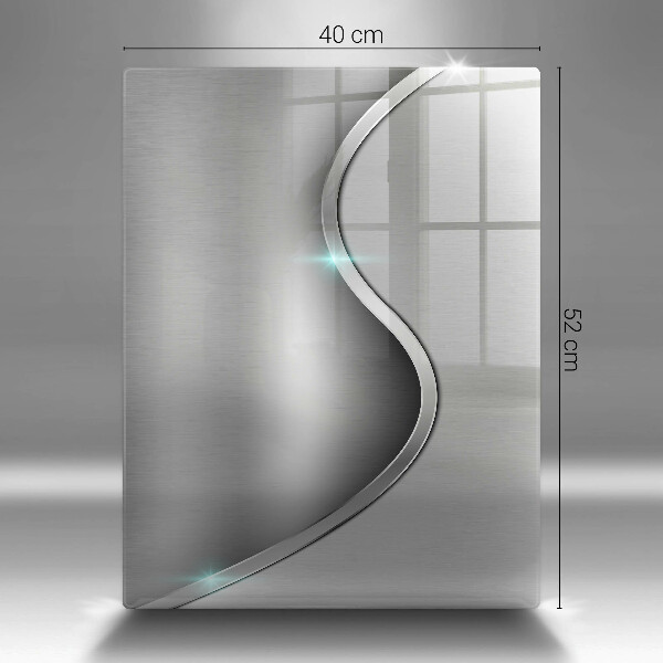 Zaščitna plošča za štedilnik Abstraktna srebrna kovina