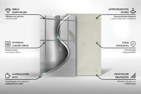 Zaščitna plošča za štedilnik Abstraktna srebrna kovina