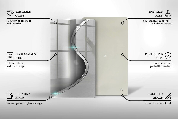 Zaščitna plošča za štedilnik Abstraktna srebrna kovina