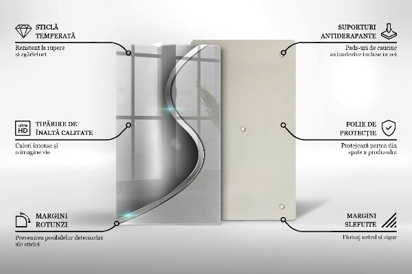 Zaščitna plošča za štedilnik Abstraktna srebrna kovina