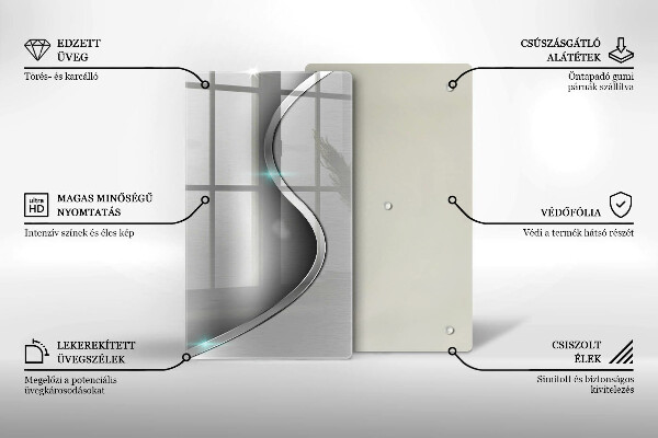 Zaščitna plošča za štedilnik Abstraktna srebrna kovina