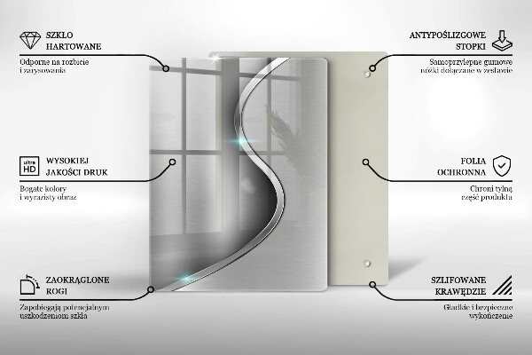 Zaščitna plošča za štedilnik Abstraktna srebrna kovina
