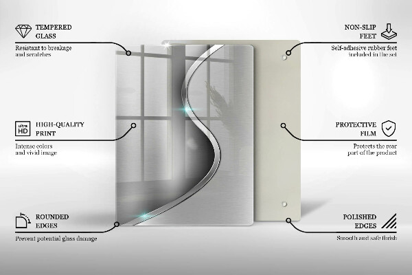 Zaščitna plošča za štedilnik Abstraktna srebrna kovina