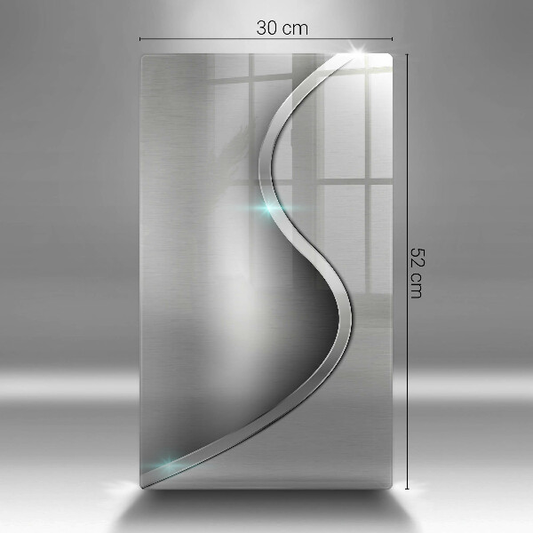 Zaščitna plošča za štedilnik Abstraktna srebrna kovina