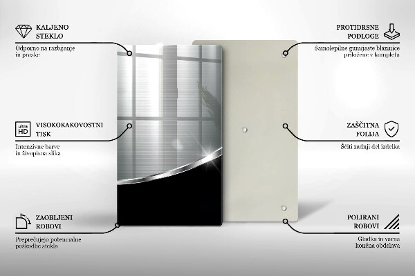 Zaščitna plošča za štedilnik Abstrakcija s kovino