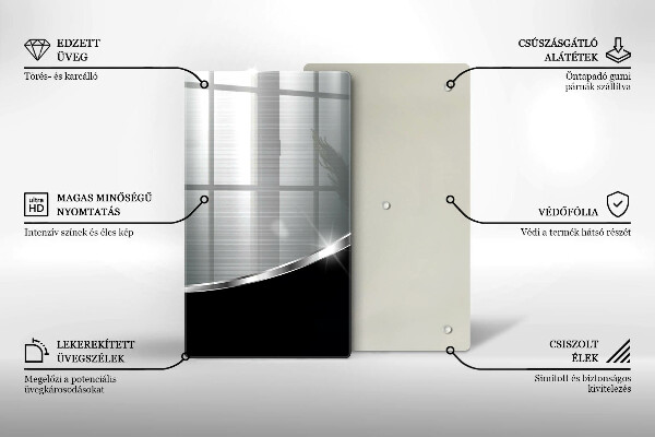 Zaščitna plošča za štedilnik Abstrakcija s kovino