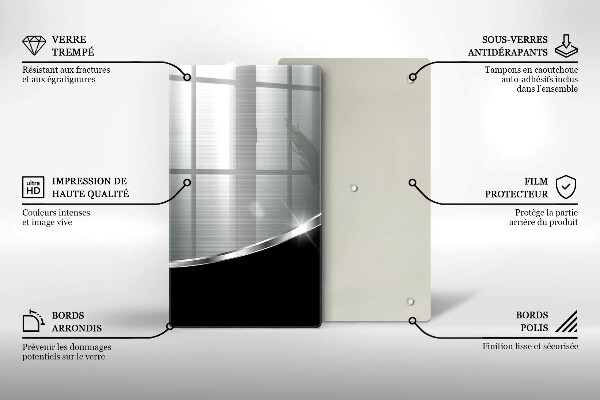 Zaščitna plošča za štedilnik Abstrakcija s kovino