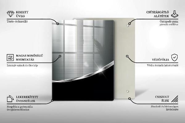 Zaščitna plošča za štedilnik Abstrakcija s kovino