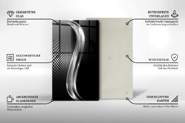 Zaščitna steklena plošča za štedilnik Kovinska konstrukcija