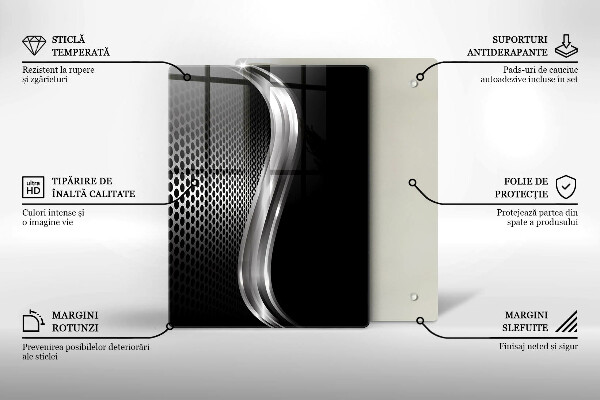 Zaščitna steklena plošča za štedilnik Kovinska konstrukcija