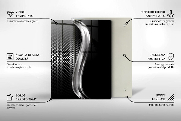 Zaščitna steklena plošča za štedilnik Kovinska konstrukcija