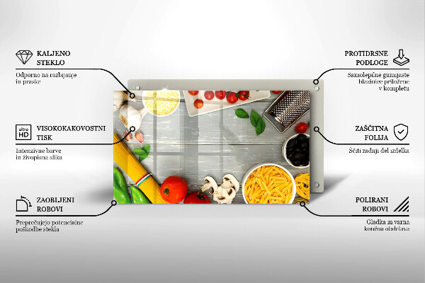 Zaščitna plošča za štedilnik Kuhinjska hrana