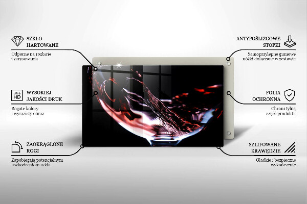 Zaščitna plošča za štedilnik Kozarec rdečega vina