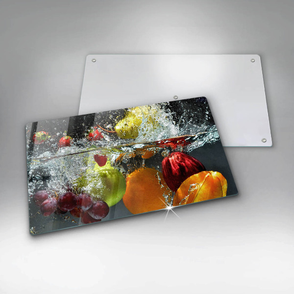 Zaščitna plošča za štedilnik Sočno sadje v vodi
