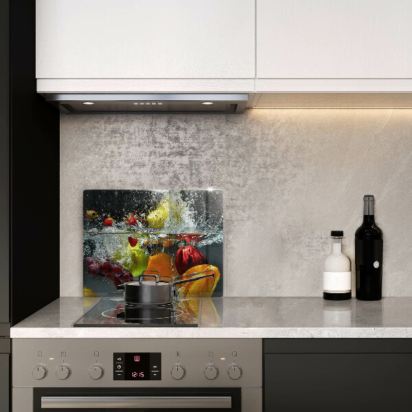 Zaščitna plošča za štedilnik Sočno sadje v vodi