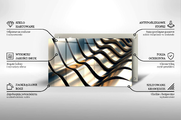 Zaščitna plošča za štedilnik 3D kovinske oblike