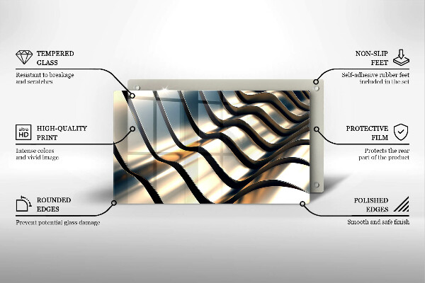 Zaščitna plošča za štedilnik 3D kovinske oblike