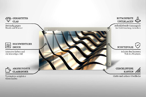 Zaščitna plošča za štedilnik 3D kovinske oblike