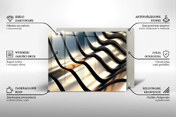 Zaščitna plošča za štedilnik 3D kovinske oblike