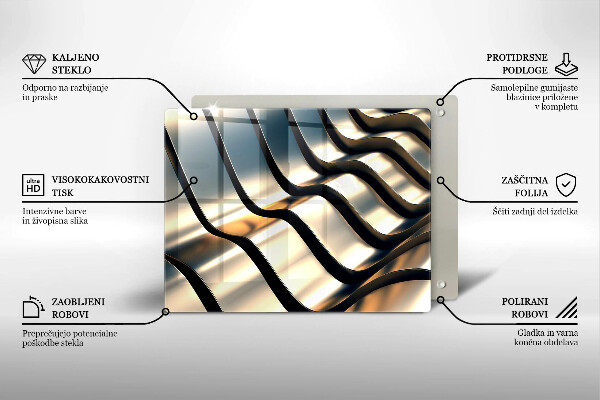 Zaščitna plošča za štedilnik 3D kovinske oblike