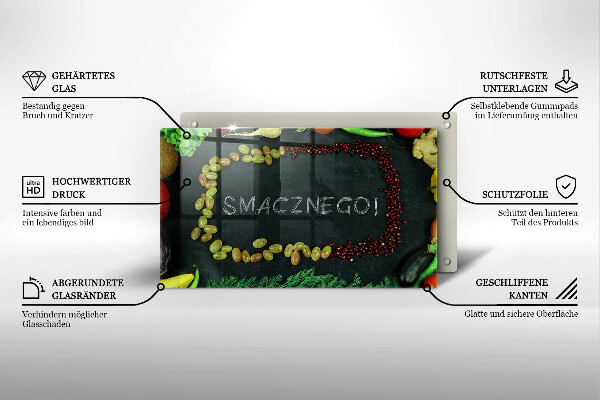 Zaščitna plošča za štedilnik Smacznego!