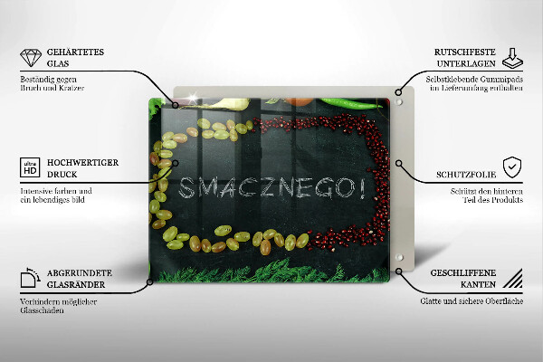 Zaščitna plošča za štedilnik Smacznego!
