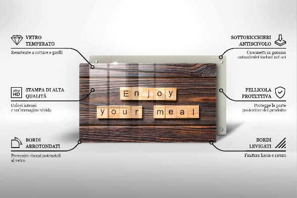 Zaščitna plošča za štedilnik Enjoy your meal