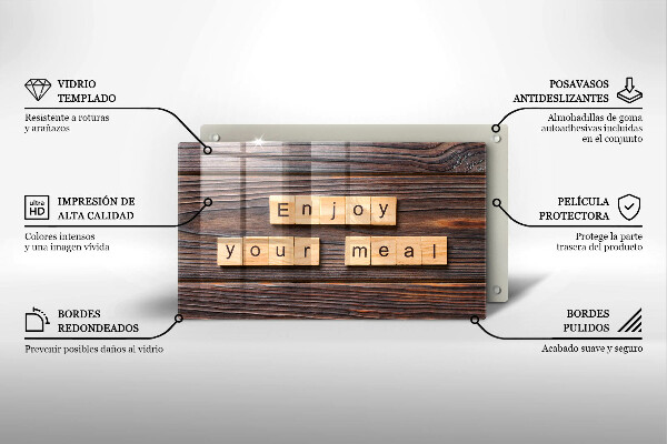 Zaščitna plošča za štedilnik Enjoy your meal