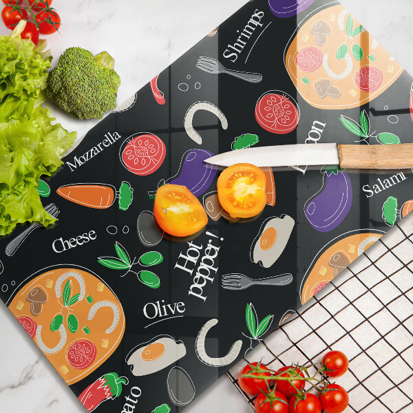 Zaščitna plošča za štedilnik Ilustracija hrane