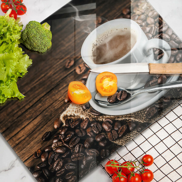 Zaščitna plošča za štedilnik Skodelica in kavna zrna