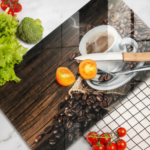 Zaščitna plošča za štedilnik Skodelica in kavna zrna