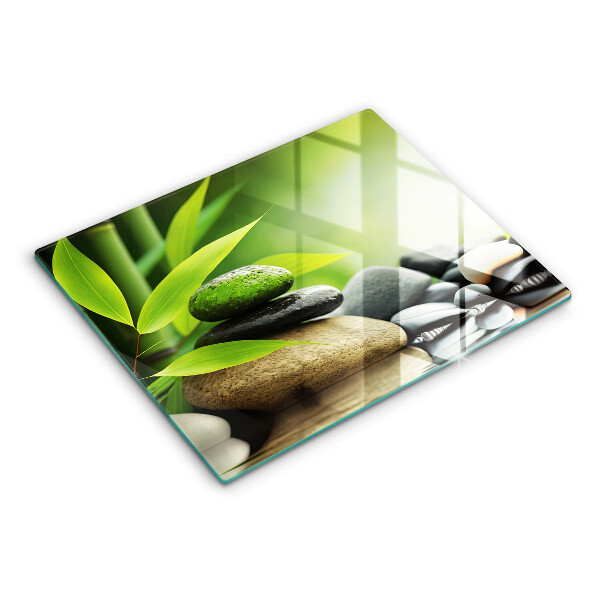 Zaščitna plošča za štedilnik Zen bambusovi kamni