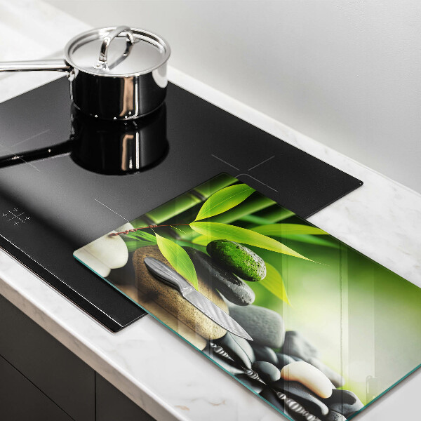 Zaščitna plošča za štedilnik Zen bambusovi kamni