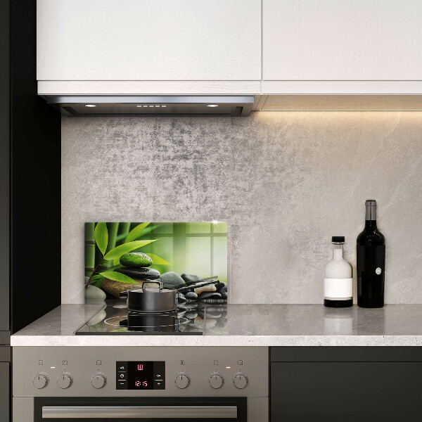 Zaščitna plošča za štedilnik Zen bambusovi kamni