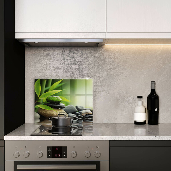 Zaščitna plošča za štedilnik Zen bambusovi kamni