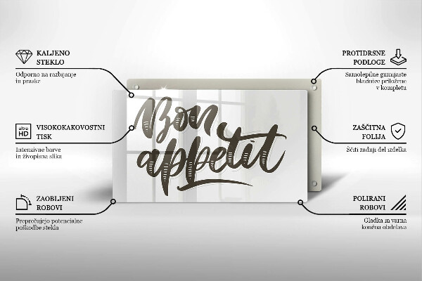 Zaščitna plošča za štedilnik Bon Appetit felirat