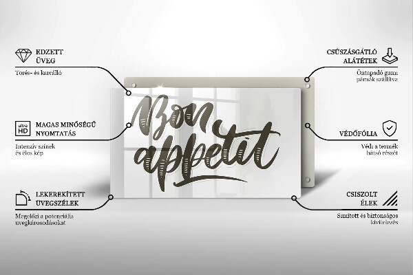 Zaščitna plošča za štedilnik Bon Appetit felirat